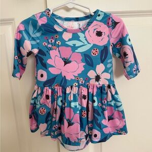 Mila & Rose Floral Baby Dress with bodysuit 6-12mo